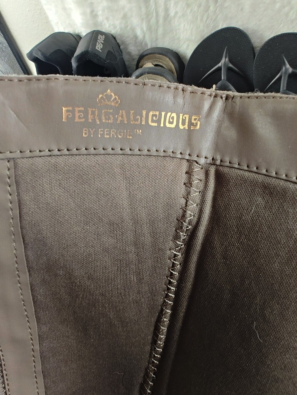 Fergalicious By Fergie Block Heel Knees high  Zip-side Suede Boots Women size 8M - Picture 10 of 11
